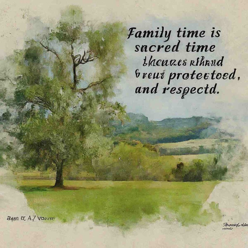 "Family time is sacred time and should be protected and respected." – Boyd K. Packer