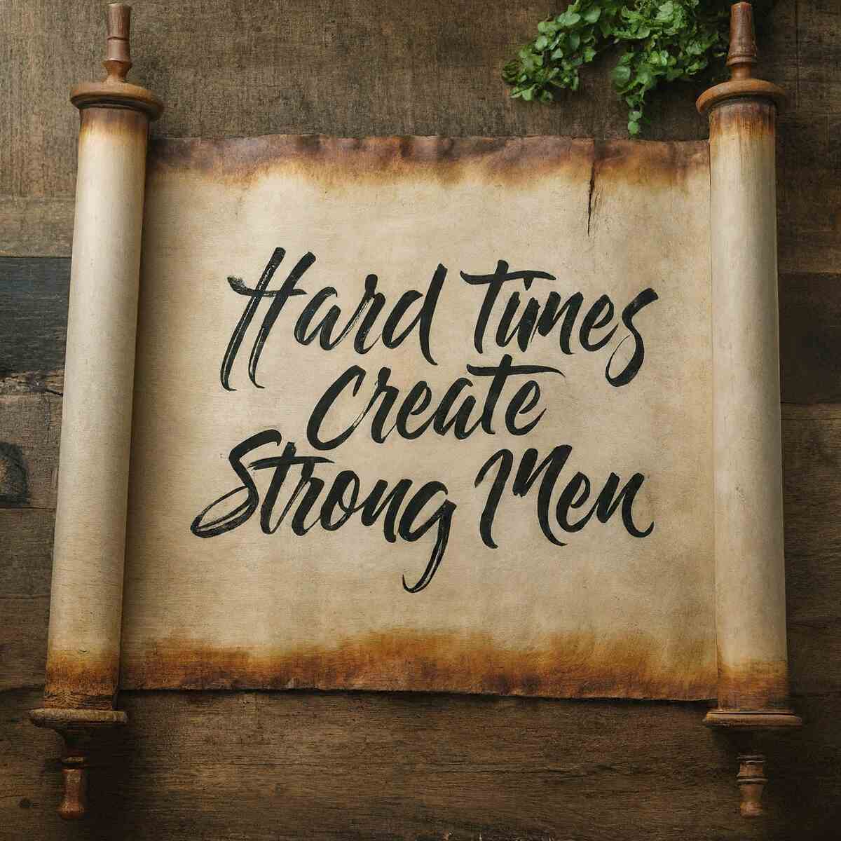 Hard times create strong men quotes