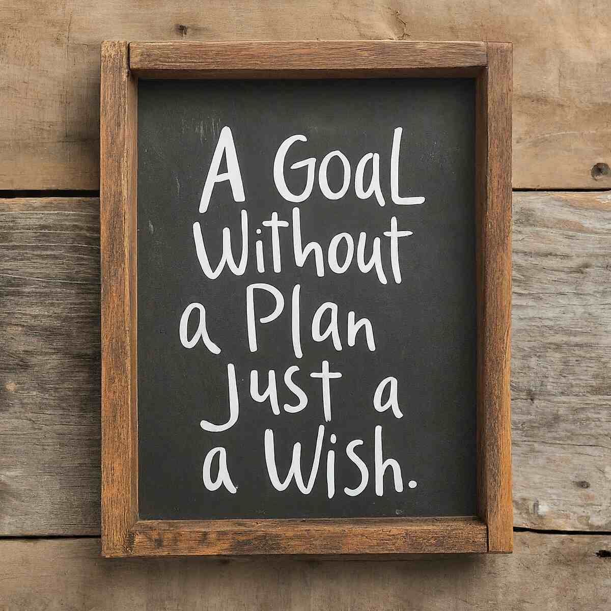 A Goal Without a Plan is Just a Wish Quote