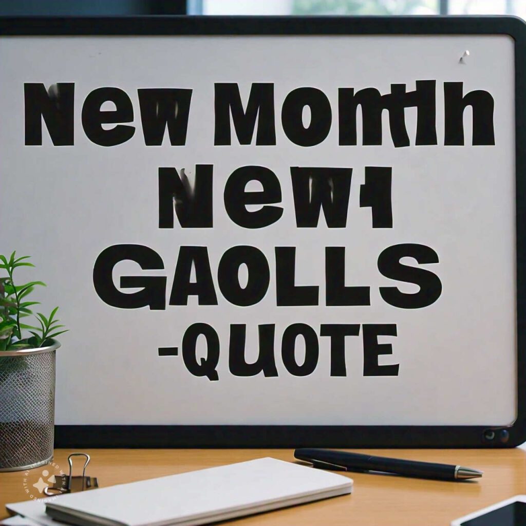 New Month New Goals Quote