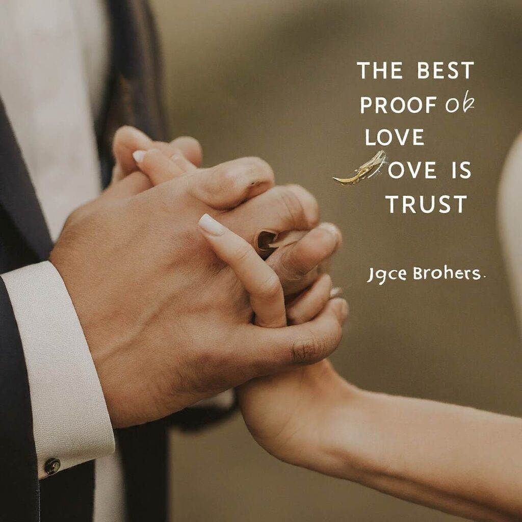 "The best proof of love is trust." — Joyce Brothers