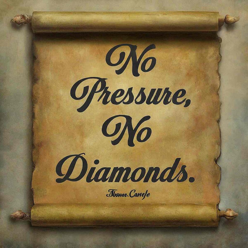 "No pressure, no diamonds." — Thomas Carlyle