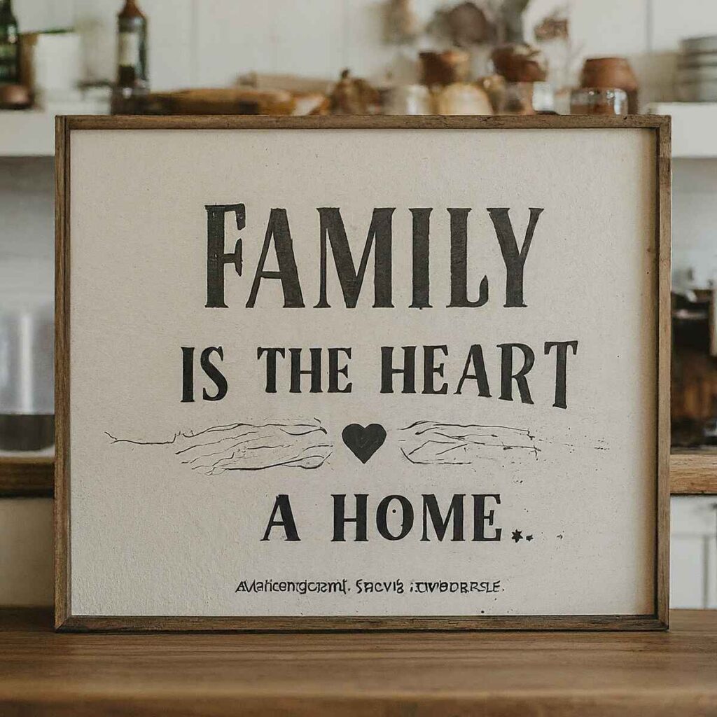 "Family is the heart of a home." - Anonymous