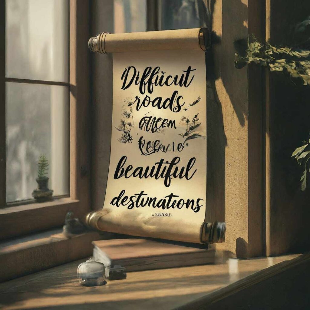 "Difficult roads often lead to beautiful destinations." — Zig Ziglar