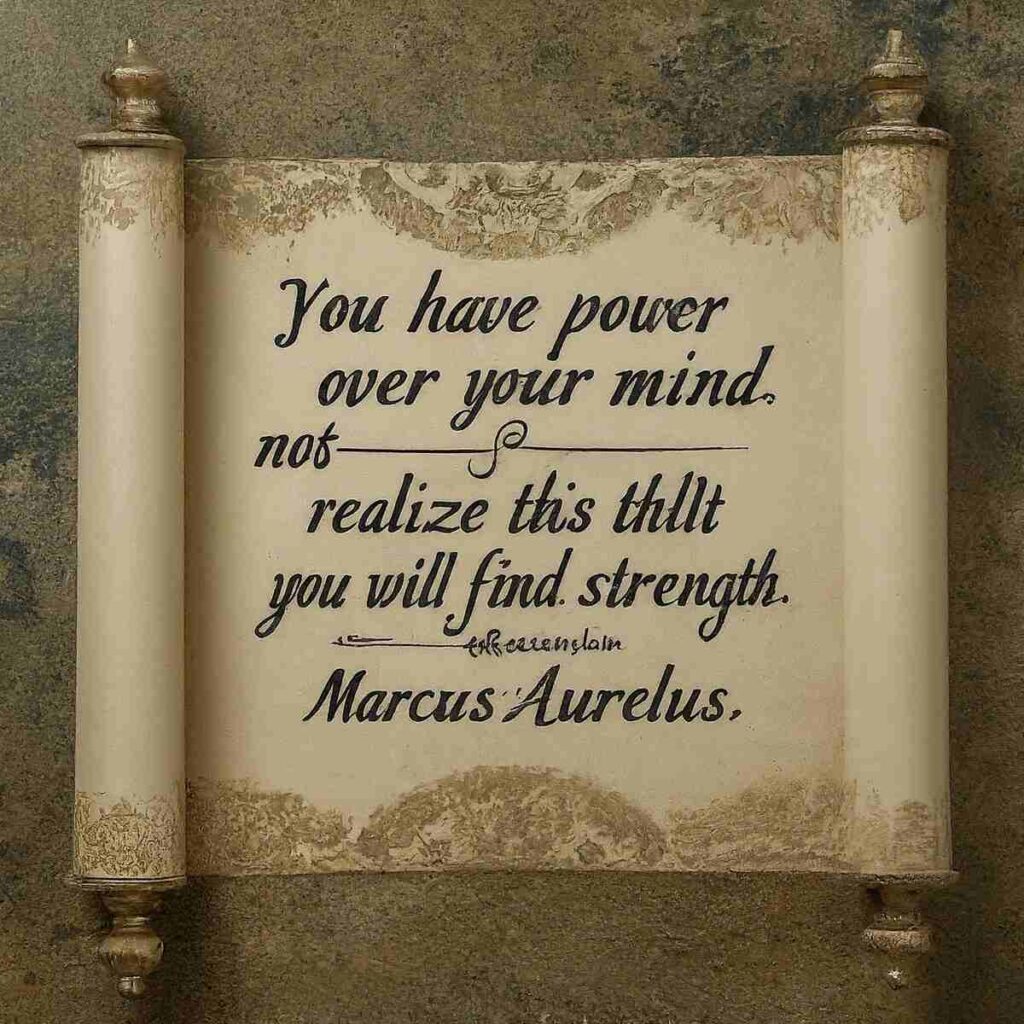 "You have power over your mind - not outside events. Realize this, and you will find strength." - Marcus Aurelius