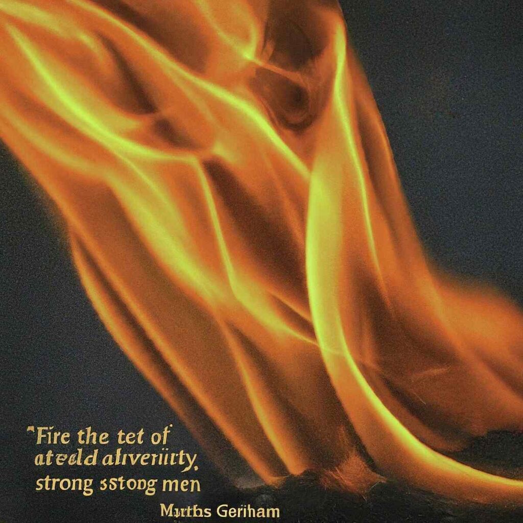 "Fire is the test of gold; adversity, of strong men." - Martha Graham