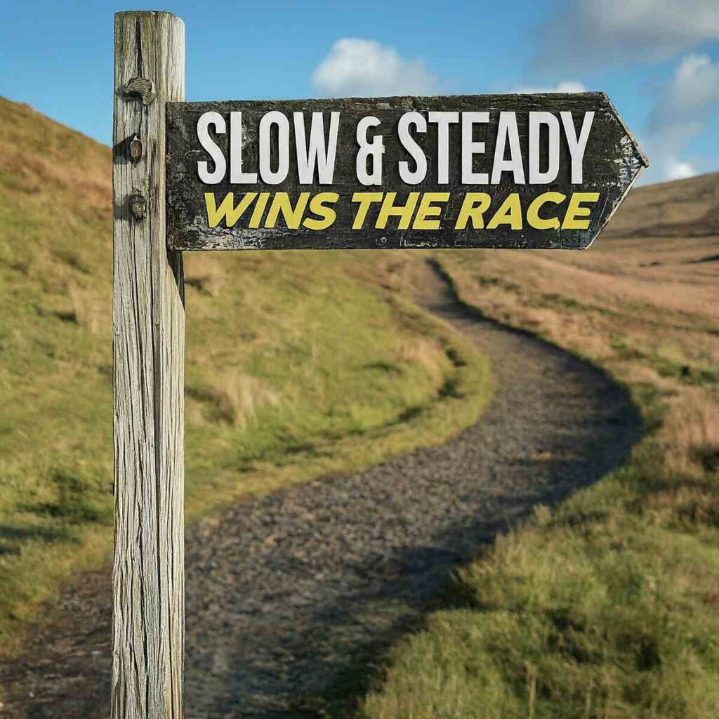 "Slow and steady wins the race." – Aesop