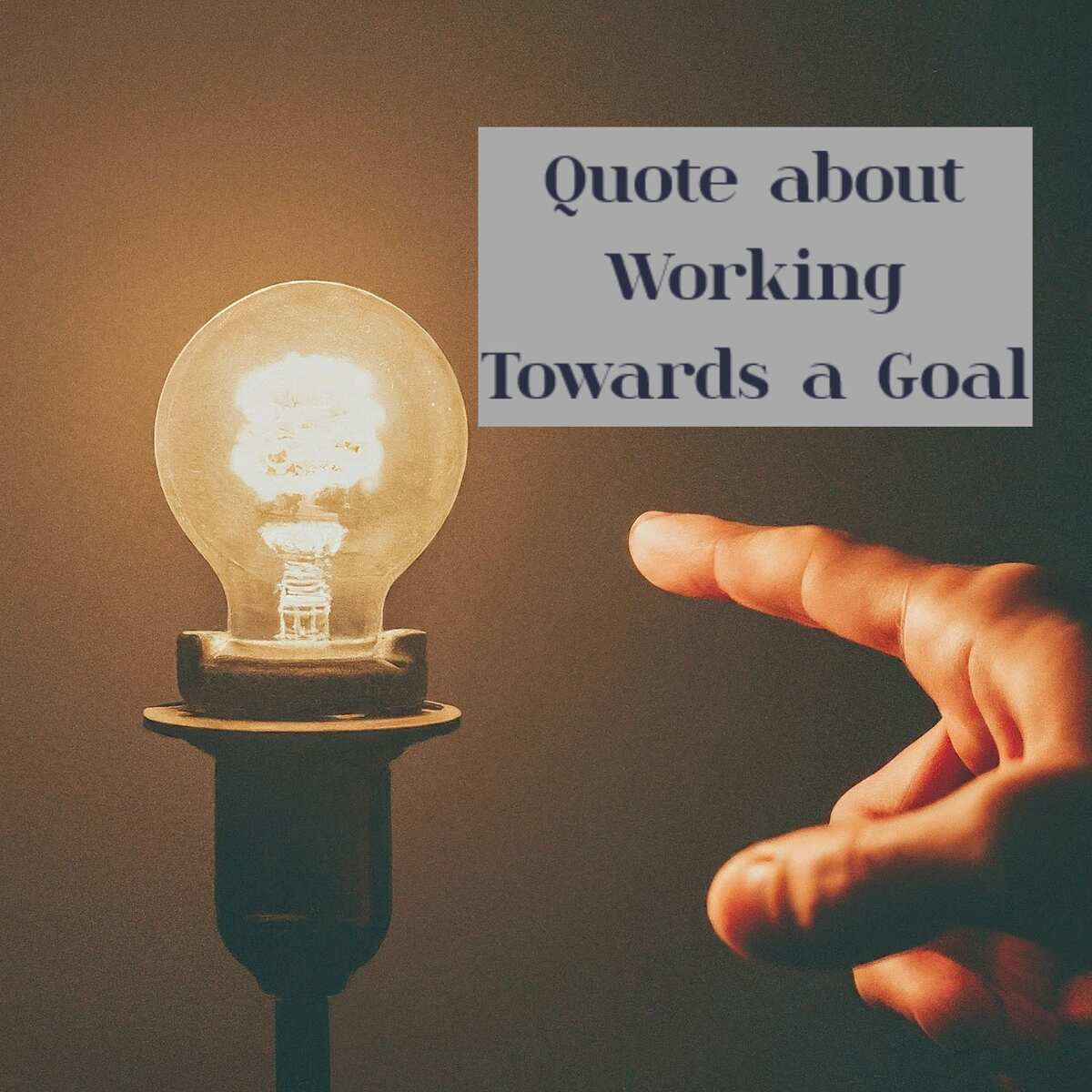 Quote about Working Towards a Goal