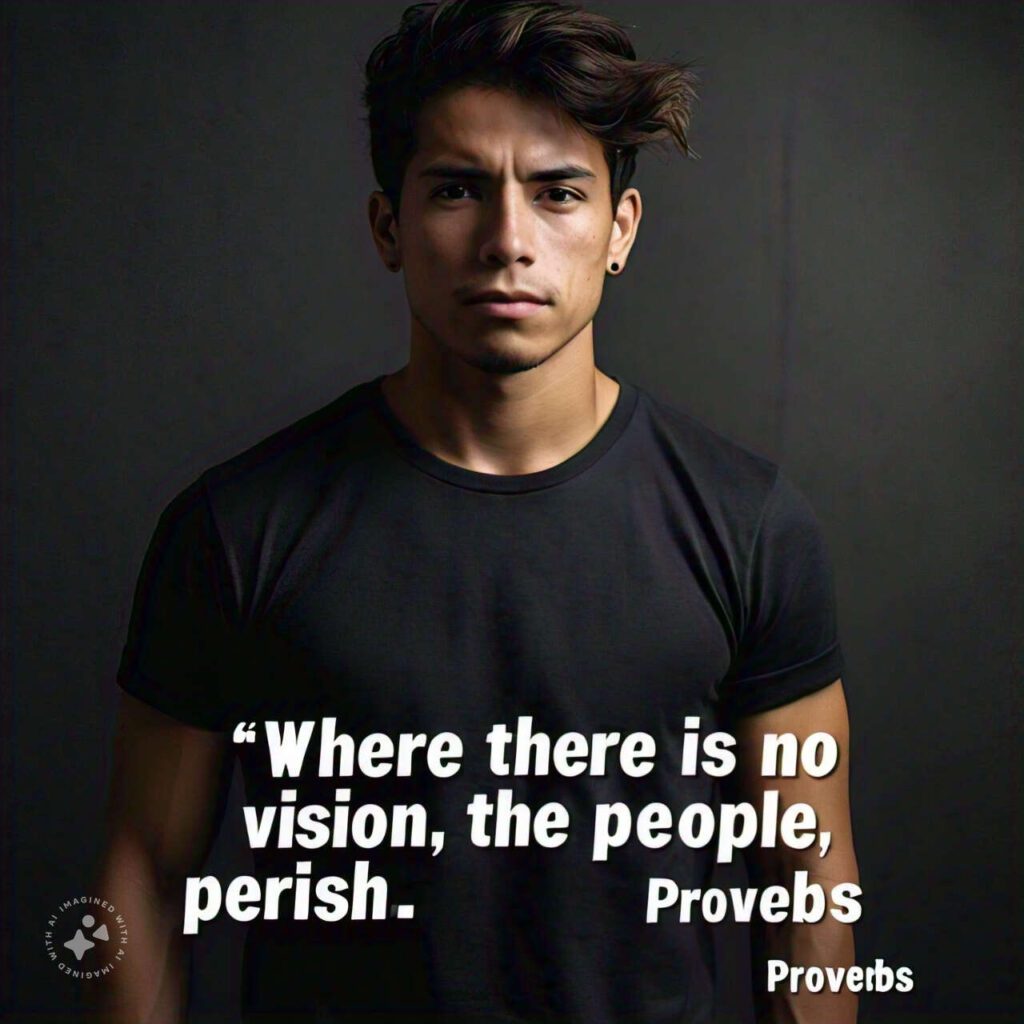 "Where there is no vision, the people perish." — Proverbs 