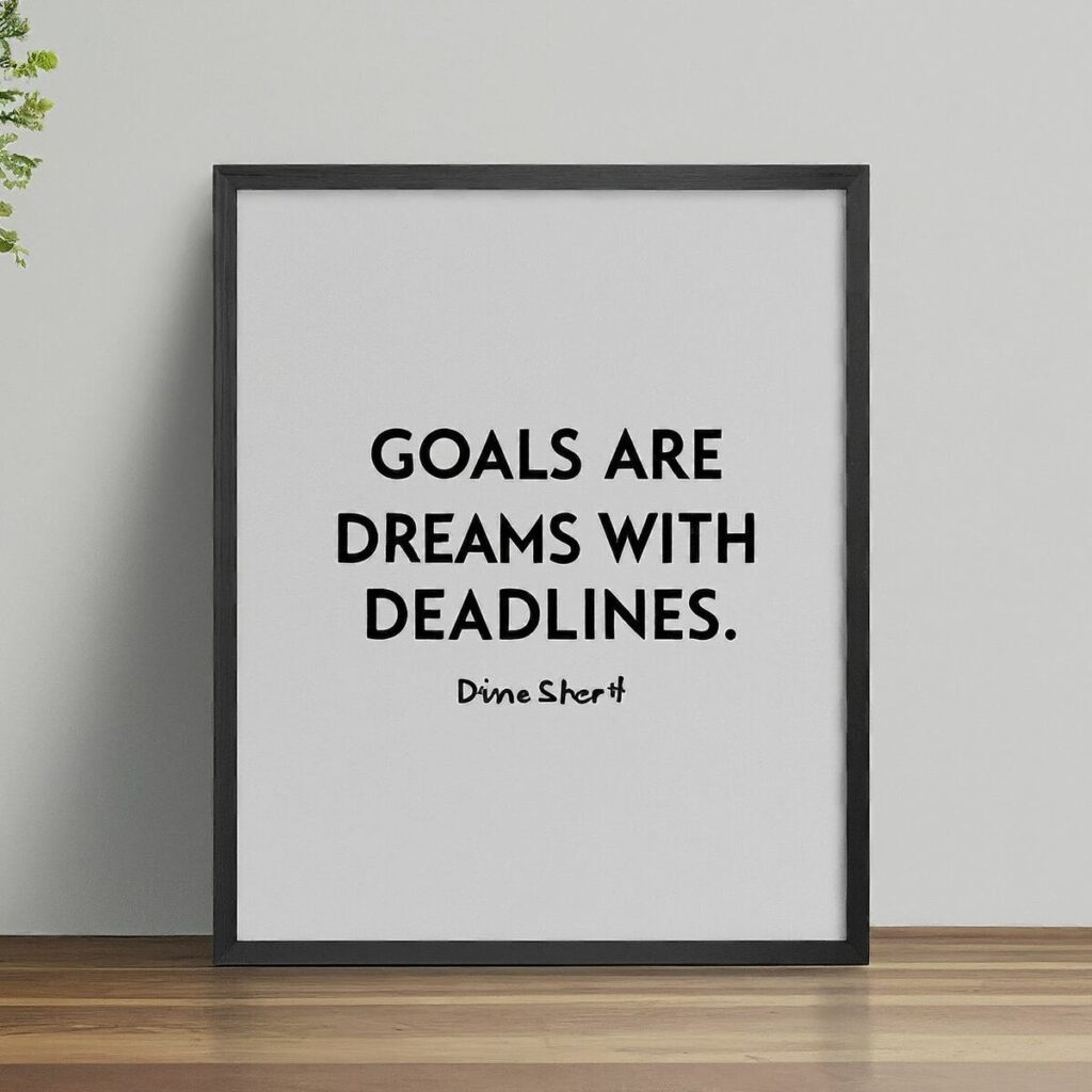 "Goals are dreams with deadlines." — Diana Scharf