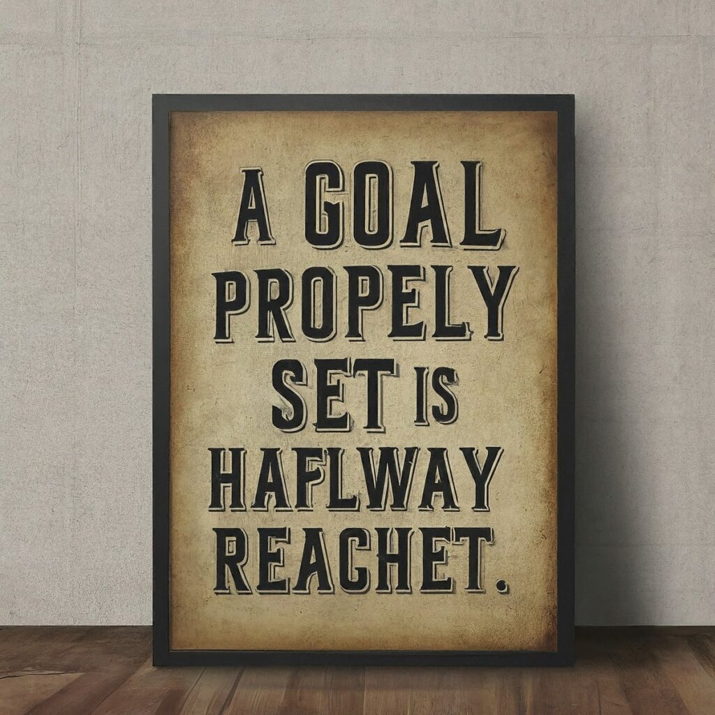 "A goal properly set is halfway reached." — Zig Ziglar